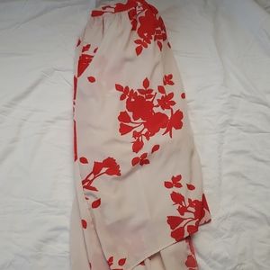 Floral A train skirt